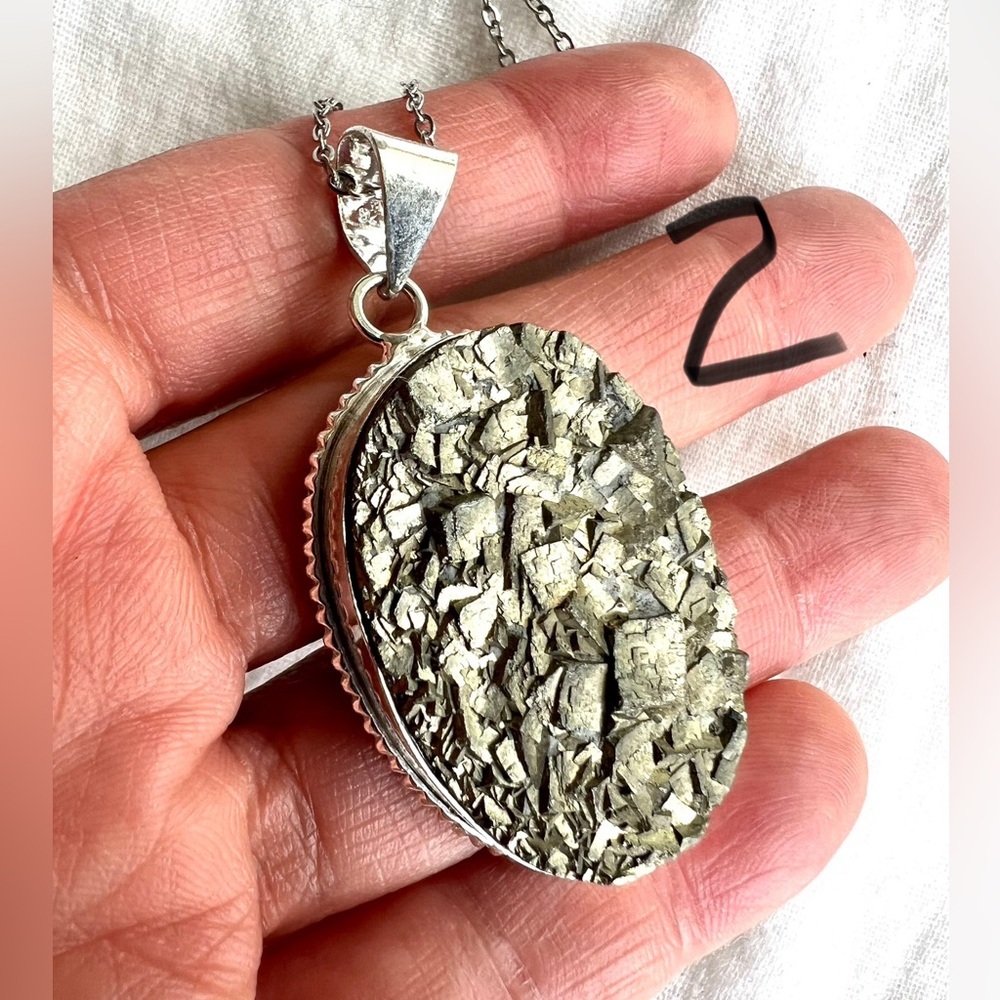 925 You Choose! Money Magnet 💵 🧲 Pyrite Necklace Pendant